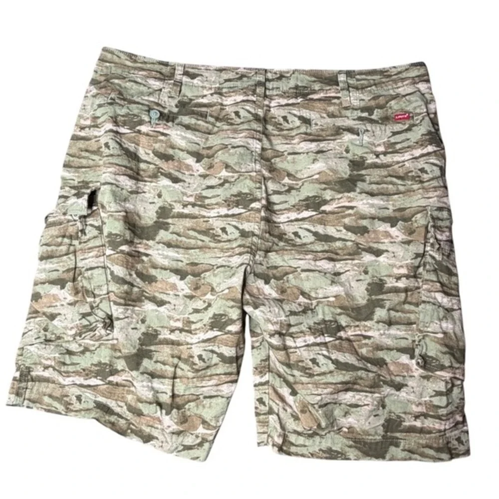 Levis XX Cargo Shorts Mens 40 Green Tiger Stripe Camo Utility Pockets 54756-0007